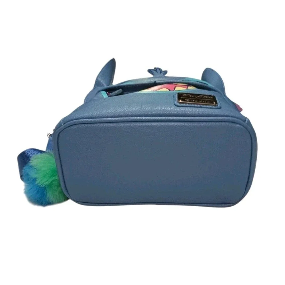 Loungefly Disney Parks Stitch Face Faux Leather Mini Backpack Bag Lilo & Stitch